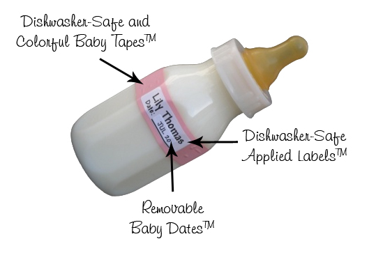 Dishwasher Safe Baby Bottle Labels